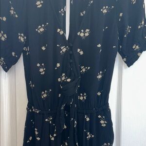 Abercrombie & Fitch Navy Floral Romper/Jumpsuit